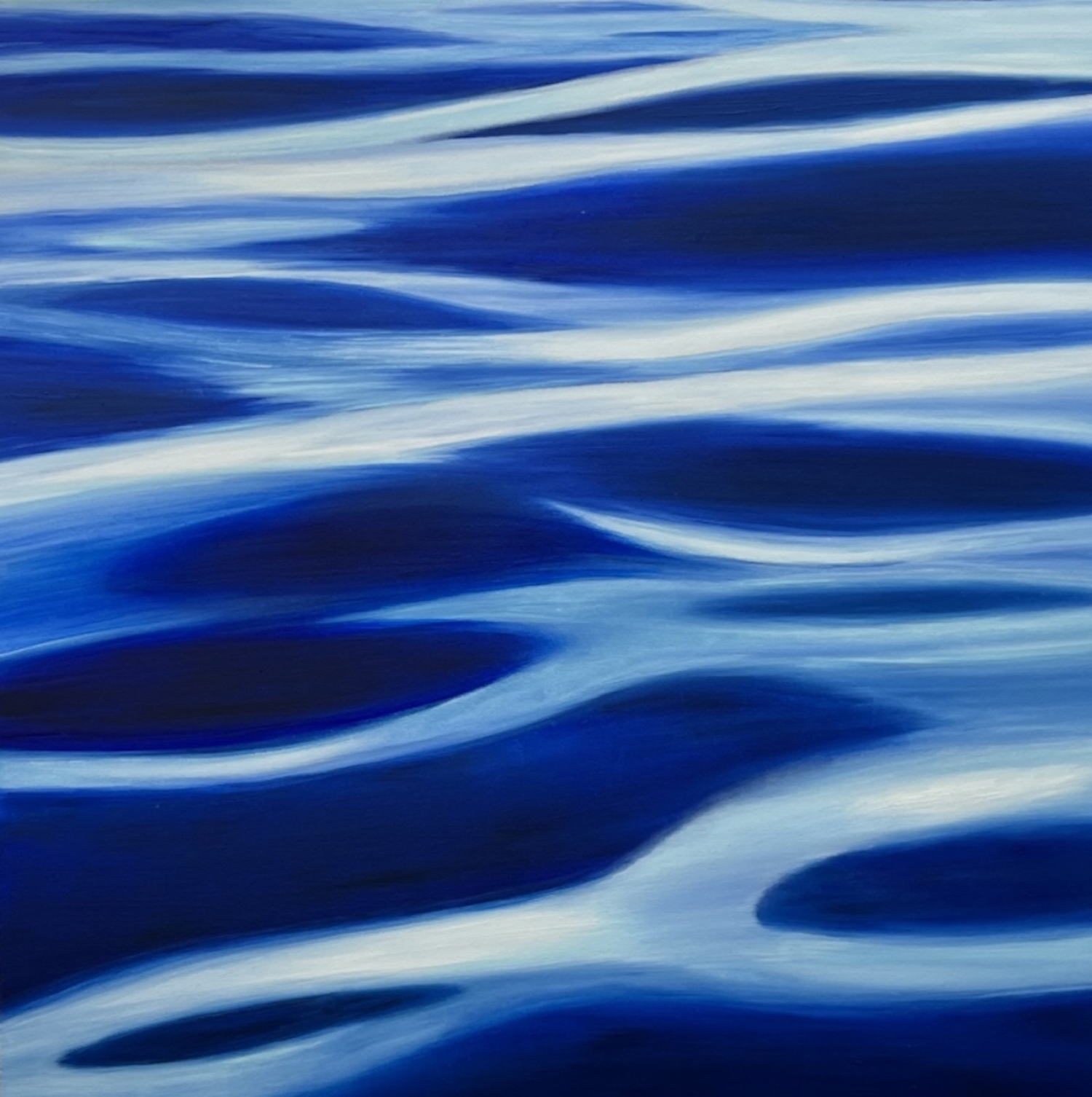 Deep Blue – Öl auf Leinwand von Annette Velten